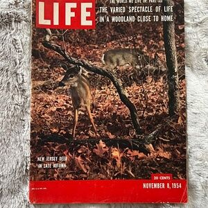 VTG Life Magazine November 8 1954 New Jersey Woods Deer/Varied Spectacle of Life